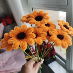Bó Hoa Sunflower Giả Bằng Dây Thừng Trái Đất Mặt Trời Quà Tặng Bạn Thân Trang Trí Nhà Vật Liệu Hợp Chất Công Cụ Thủ Công