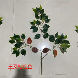 Glossy Camphor Leaf Branch Artificial Camphor Leaf Single Branch Camphor Tree Beautification Camphor Leaf for Garden Landscape
