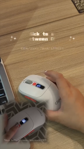 Cliptec RZS641 Dual Mode 3200dpi Rechargeable Wireless Mouse Silent with Digital Display