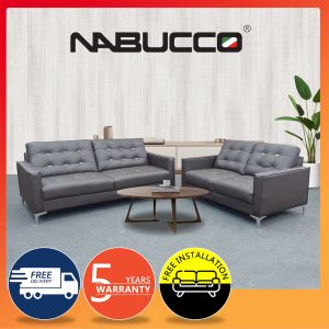 Nabucco 2230 Genuine Italy Leather Sofa [Ready Stock For selected cow leather colour][Fabric and Velvet Available][Delivery In West Malaysia]