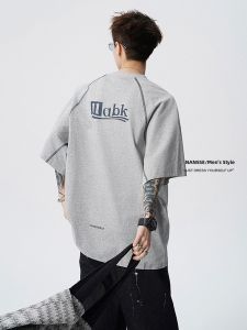 NANSSE | Mens Heavyweight Letter Print Tshirt