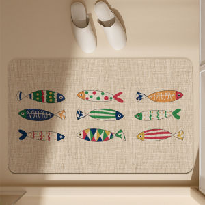 Absorbent Silicon Dinosaur Bathroom Mat Toilet Bathroom Floor Mat Anti-Slip Entrance Door Mat Home Decor Natural Rubber