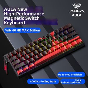 AULA | Magnetic Switch 8K Polling Rate Customizable Esports Mechanical Keyboard 60 Keys