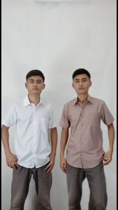 Kemeja Pria Dewasa Polos Lengan Pendek Katun Toyobo