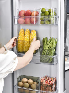 Refrigerator Side Door Storage Box Food Crisper Sorting and Organizing Artifact Dedicated Kitchen Side Slide Door Storage Rack