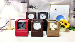 ZOEJOE Watch winder 2 Slots USB Cable Power Pu Leather Watch Display Box With Low Noise Motor Fit For Men Womens Watches