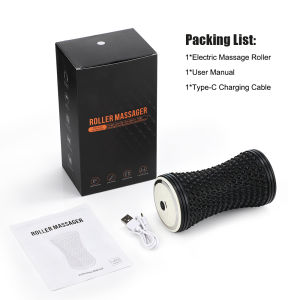 Electric Vibration Massager Roller Rechargeable Fitness Yoga Massage Roller For Back Neck Shoulder Foot Deep Tissue Muscle Relax