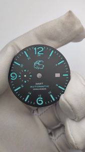 36.8mm watch dial green Luminous Replacement watch accessory fits ST2555 automatic movements/st2557 gmt movement dial watch part