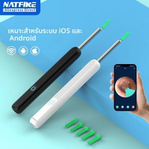 Wireless Visual Ear Wax Removal ปลอดภัย Endoscope Earpick พร้อมกล้อง 1080P Luminous Otoscope เครื่องมือทําความสะอาดหู