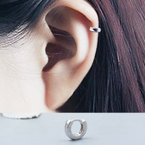 Mini Pure Silver Earrings for Women Soft Cartilage Small Ear Bone Studs Multi-eye Silver Ear Buckles Side Ear Bone Circles