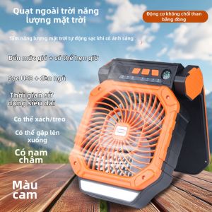 Quạt Làm Mát Di Động Sạc USB Năng Lượng Mặt Trời Có Đếm Thời Gian