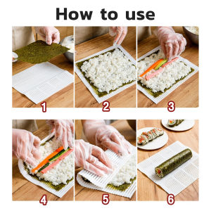 Mexin DIY แผ่นม้วนซูชิ แผ่นพลาสติกสำหรับทำซูชิ Sushi mat