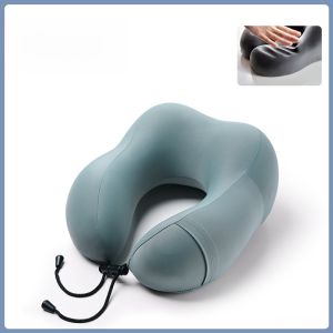 Portable U-Shaped Latex Pillow Neck Support Traveling Airplane Camping Car Ride Long Distance Sleep Aid Comfortable Cushion