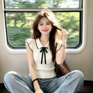 CHOEFULYN | Chic Grey Collar T-shirt