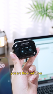 Awei TP29 AI Translator Bluetooth Earphone with LCD Touch Screen Wireless Earbuds ANC Noise Cancelling Support 147 Languages Translation