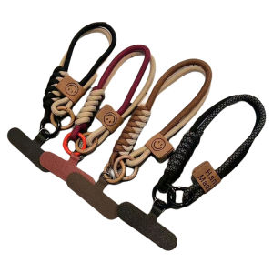 Thời Trang Sành Điệu Điện Thoại Ngắn Dây Đeo Vai Phong Cách Anh Khối Màu Bện Nylon Bền Di Động Camera Đeo Tay Túi Xách Móc Khóa Phụ Kiện