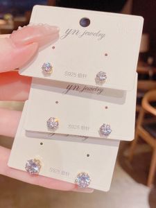 Elegant Mini Zircon Earrings & S925 Silver Needle Jewelry: A Fresh Design