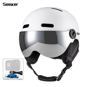 Seeker ski helmet is lightweight impact-resistant winter mens and womens snowmobile skateboard outdoor sports helmet