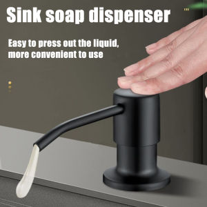 Stainless Steel Press Head Soap Dispenser for Kitchen Sink Soap Dispenser Extension Tube kit Under Sink Soap Dispenser Pump