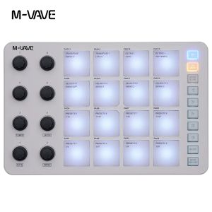 M-VAVE | M-VAVE SMC-PAD MIDI Controller Keyboard BT Strike Pads RGB Backlight MIDI Connection Low Latency 3.5mm Output Interface RGB Pad
