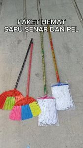 TERMURAH!!! PAKET SAPU SENAR DAN PEL LANTAI 14CM