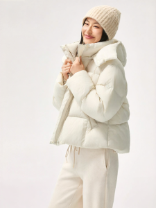S&W | Hooded Thickened Warm Down Jacket Women Short Puffy Windproof