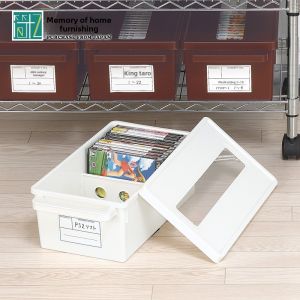 Large Capacity CD Box DVD Storage Organizer for Books Comics PS4 Discs Inomata Brand Japanese Made Family Storage Tools