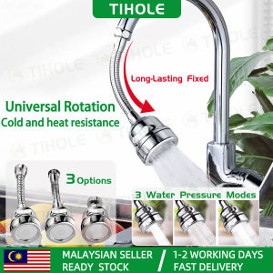 TIHOLE Sink Faucet extender pipe Kitchen Sink Dapur Water tap spray head Saving Sink Tap Faucet Nozzle 360°Swivel Tap Extension Three Water Pressure Modes kepala paip singki dapur 水龙头延伸器 水龙头防溅花洒 增压花洒器