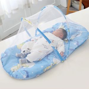 JVL baby mosquito net baby Folding Soft Cushion Bed  babies with Pillow soft baby infant cushion