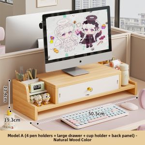 evesigar | Desk Organizer With Pen Holder & Keyboard Mouse Tray Stand