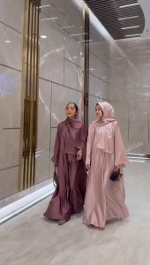 Abaya Medina & Gamis Polos Set Hijab Terbaru 2024