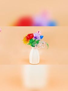 Flower Bouquet Building Set Botanical Collection Modular Buildings Ornament Girl Gift Building Block Toys
