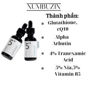 BEST SELLER FULL BOX -Serum Trắng Da Mờ Thâm Nám NUMBUZIN No.5 Vitamin Concentrated Serum 30ml