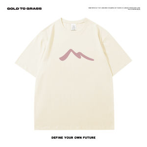 GTG Original American Retro Brand Simple round Neck Short Sleeve Men Pure Cotton Loose Oversize Half Sleeve T-Shirt Summer Fashion