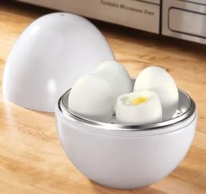 Capacity for 4 Eggs Microwave Egg Steamer Boiler Cooker Easy Quick 5 Minutes Hard Or Soft Boiled Kitchen Cooking Tools