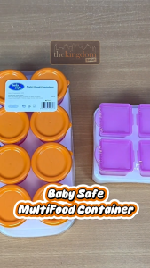 Baby Safe AP011 Multi Use Containers Orange Pink Wadah Makanan Serbaguna