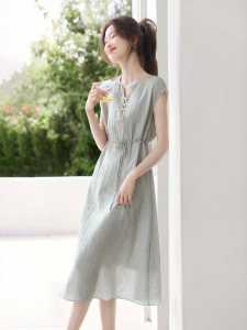 MOHANYIMEI | Summer Wearable Slim Fit Linen Dress