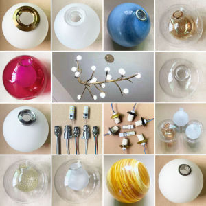 Nordic Style DIY Chandelier Accessories G9 Ball in Ball round Shade G4 Creative Internet Famous Frosted Japanese Shell Cover