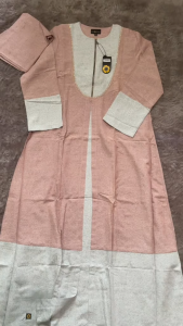 Terbaru Endomoda Gamis Muslimah Elegan 3G-28 dengan Pashmina Swafis - Warna Pink Pastel