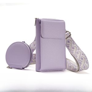 Ins Style Ladies Crossbody Bag Simple Mother-Child Mobile Phone Bag Japanese Korean Fashion Customizable PU Leather Gift