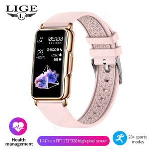 LIGE Pedometer Bluetooth Call Smart Watch Music Fitness Sports Bracelet Blood Oxygen Sleep Monitor 1.47-inch Smartwatch Lady