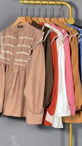 PROMO!!! HANUM BLOUSE LINEN PREMIUM MIX RENDA TERBARU