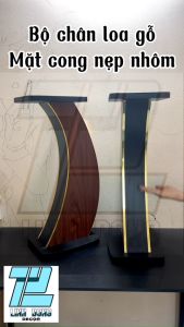 Mã 5 - Chân Loa Gỗ Mặt Cong Nẹp Nhôm - Chân Loa Đứng - Chân Loa Gỗ Cao Cấp - Chân Loa Gỗ MDF Nhập Malaysia Mẫu Mới Nhất 2024