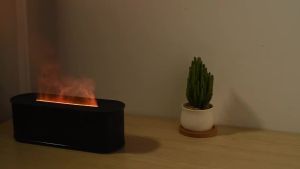 2026 New Flame Aroma Humidifier 7 Color Night Light 3 Timers 300ml Fine Mist Quiet Essential Oil Diffuser for Home Office