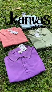 Kanvas Active Polo Shirts for Men & Women with Collar & Buttons Formal Tops Mens Golf Sports Wear Basic Plain Lavender