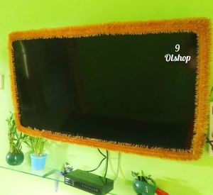 Bando TV LED bulu rasfur polos 40-43 inci aksesoris pelindung televisi dudukan dan penyangga untuk TV.
