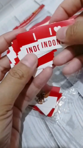 Set Stiker Bendera Merah Putih untuk pipi  Anak Dewasa suporter timnas