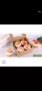 กล่องกระดาษคราฟท์ถ้วยกระดาษกล่องความงามหิมะ 2/4/6/12 ช่อง