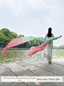 Gradual Hanfu Quần Áo Cổ Điển Dài 6m Quạt Lụa Cá Vàng Khiêu Vũ Phụ Kiện Khiêu Vũ Dunhuang Bay Chụp Ảnh Quần Áo Cổ Điển