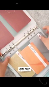 A5 Photocard Binder Cash Budget Money Organizer Zipper Pocket Receipt/Document/Passport Storage Bag Binder Refill